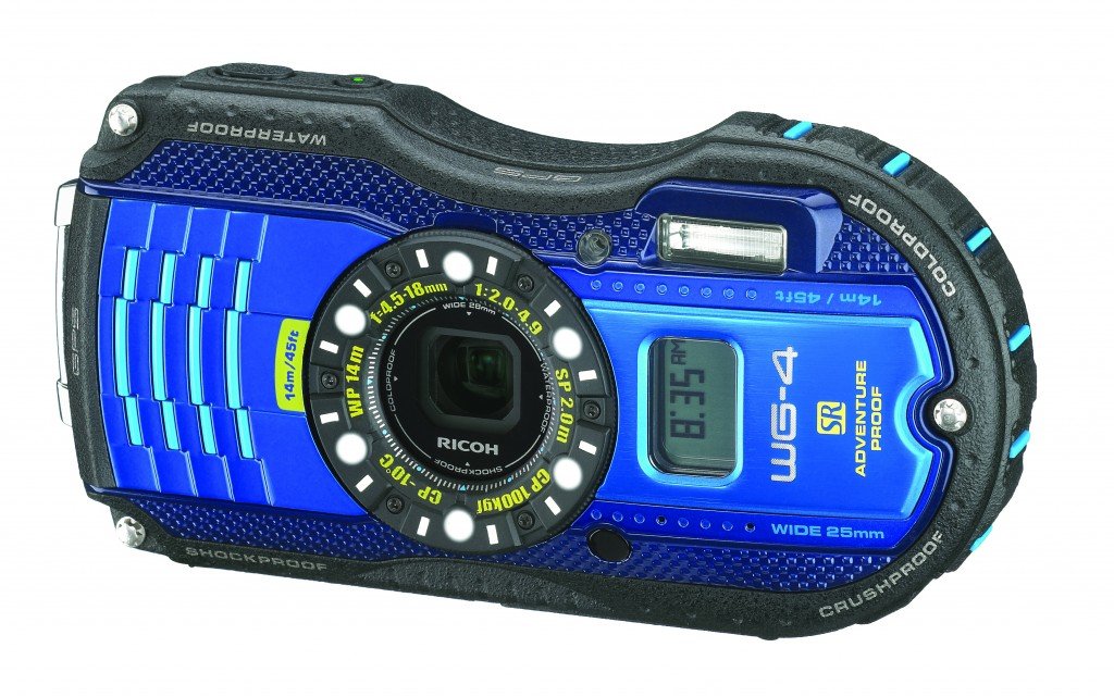 Ricoh WG-4 waterdichte camera met scherm vooraan